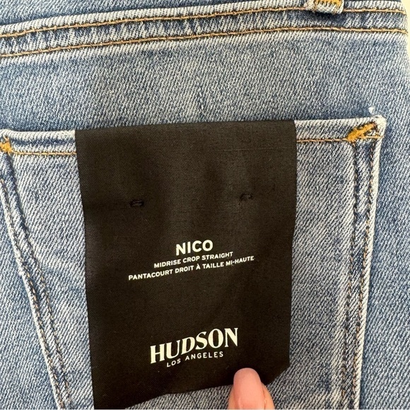NWT HUDSON Midrise Nico Crop Straight Distressed Jean Size 24 - Picture 5 of 6